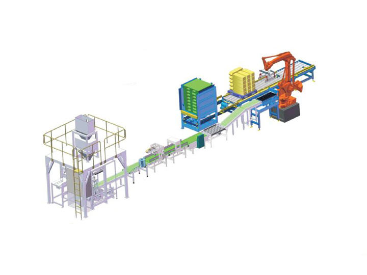 SWJ-800D series automatic weighing, packaging and stacking production line